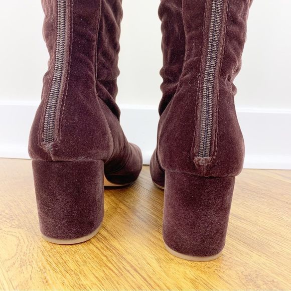 Coconuts by Matisse Brown Velvet OTK Thigh Boot 9 - Picture 12 of 12